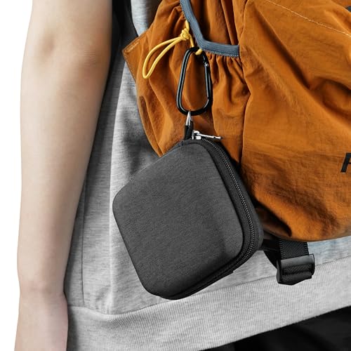 Geekria Shield Speaker Case Compatible with JBL Go 5/4/3, Go 3 Eco Cover, Replacement Hard Shell Portable Speaker Protective Carrying Bag with Cable Storage, Keychain Carabiner (Dark Grey) - color: Dark Grey
