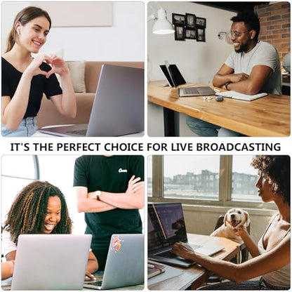 HOMSFOU Professional USB Webcam with Auto Focus and Built-in Microphone for Desktop Laptop Video Streaming and Online Conferencing