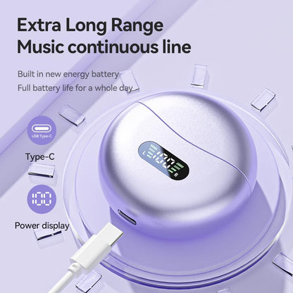 Piluyaa Clip-on Earbuds,Open Ear Earbuds Wireless Bluetooth 5.4, Lightweight Open Ear Headphones with C-Shaped Bridge,Slim Hook,60H Battery,Waterproof,for Glasses Wearers and Workouts (Rose Gold) - color: Rose Gold