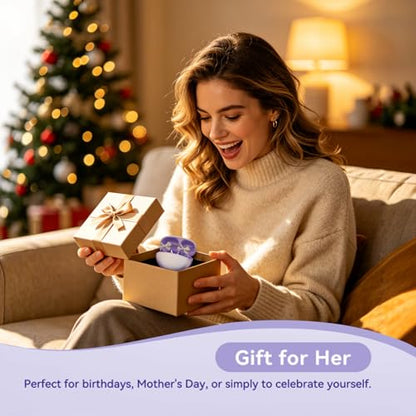 2026 Open Ear Clip On Earbuds with Detachable Butterfly Earrings, Bluetooth 6.0 Wireless Headphones for Women, 50H Playtime, Lightweight & Pain-Free Fit for Small Ears, IPX6 Great Gift Purple - color: Purple