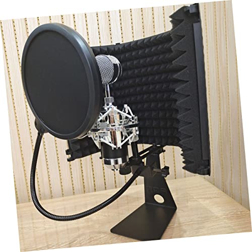Microphone Pop Filter Windscreen Filter for Vocal Mic Double- Swivel Mount and Clamp