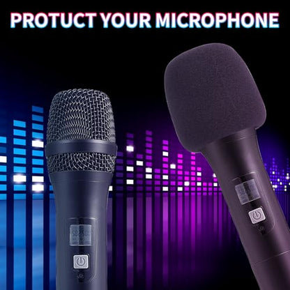 Foam Microphone Windscreen, Disposable Mic Cover, Soft Sponge Foam Mic Windscreen Compatible with SM58 Series Microphones for Recording, Live Streaming, Podcast,KTV,With JBL Microphones