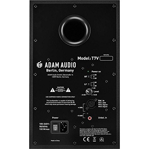 Adam Audio T7V Studio Monitor (Pair) with Frameworks GFW-ISOPAD-MD Isolation Pads, XLR Cables and Hosa Technology STX-105M Interconnect Cables - color: with Iso Pads + Cables