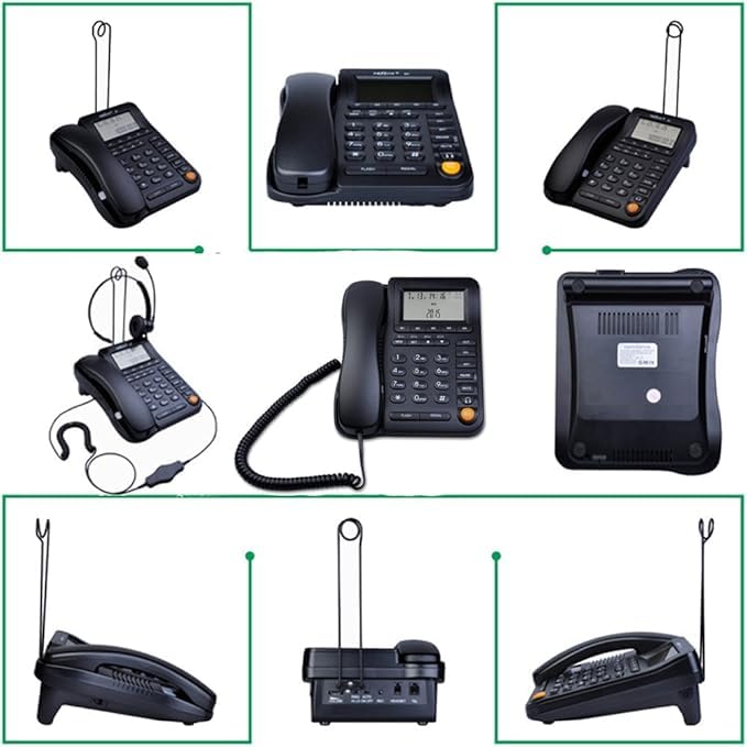 Call Center Dial pad with Headset Jack Corded Telephone with Caller ID Home Office Telephone