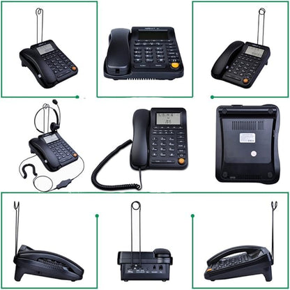 Call Center Dial pad with Headset Jack Corded Telephone with Caller ID Home Office Telephone