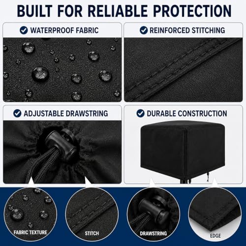 2PCS Speaker Cover for EV ZLX-12P G2 2024-Present, Water Resistant PA Speaker Cover, Heavy Duty Dust Cover with Side Zipper, Outdoor Indoor Storage Cover