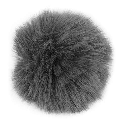 Andoer Clip-on Lavalier Microphone Windscreen Furry Windscreen Microphone Muff Compatible with Boya M1 and Other Most Lapel Microphones, Grey