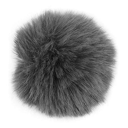 Andoer Clip-on Lavalier Microphone Windscreen Furry Windscreen Microphone Muff Compatible with Boya M1 and Other Most Lapel Microphones, Grey