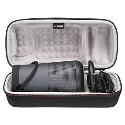 LTGEM Travel Case for Bose SoundLink Revolve+ Series II Speaker | Fits Charging Cradle, Fits AC Adaptor and USB Cable - color: Gray