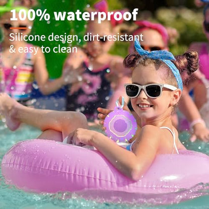 HEYSONG Waterproof Shower Bluetooth Speaker, Durable & Portable with Clear Sound, Ideal for Shower, Pool, Beach & Kayaking – Great Gift for Girls, Women & Men - color: Purple