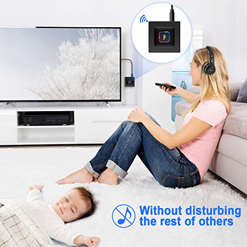 Bluetooth 5.0 Receiver Transmitter Adapter HiFi 2-in-1 3.5mm Wireless Audio Adapter Car Kit Low Latency for Headphones Speakers MP3 / MP4 iPhone TV/Home Stereo System