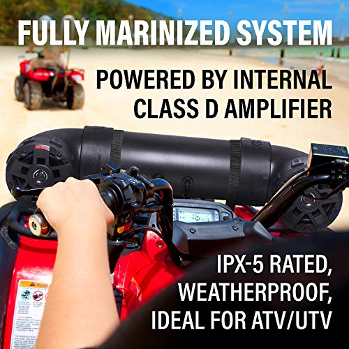 BOSS Audio Systems UTV4B ATV UTV Weatherproof Sound System, 4 Inch Speakers - style: 4" Speakers, Black