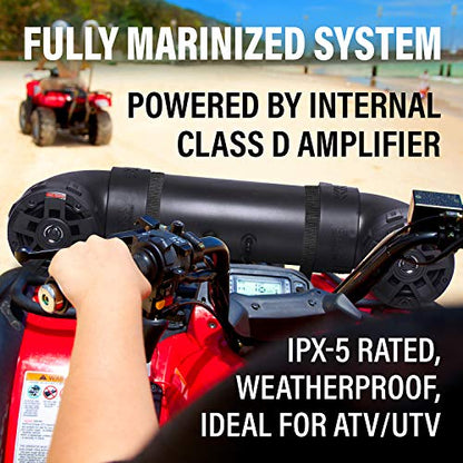 BOSS Audio Systems UTV4B ATV UTV Weatherproof Sound System, 4 Inch Speakers - style: 4" Speakers, Black