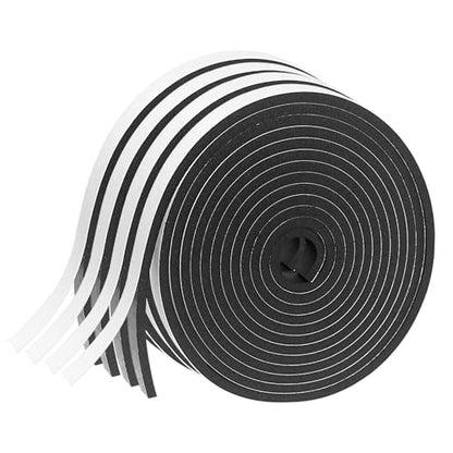 Foam Insulation Tape self Adhesive,1/2In x 1/8In x131Ft Weather Stripping for Doors and Windows,Sound Proof soundproofing Door Seal,Weatherstrip,Pipe Cooling, Air Conditioning Seal Strip - size: 1/2 in x 1/8 in x 131 ft