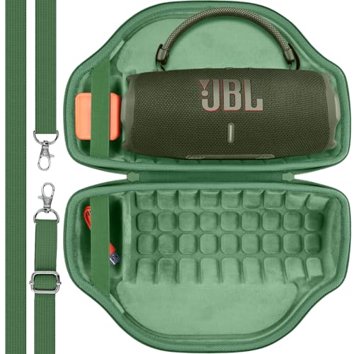 co2CREA Case for JBL Charge 6 Portable Bluetooth Speaker, Avocado Green | High-Density Foam Padding, Reinforced Handle, Detachable Shoulder Strap, Compact Lightweight Design, Dust Protection - color: Avocado Green Case