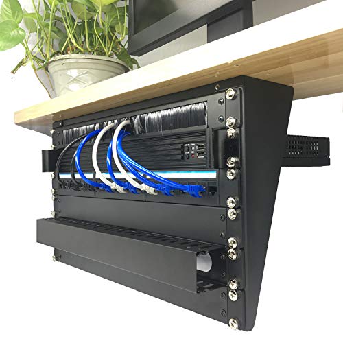 6U Steel Wall Mount Rack Vertical and Horizontal Mounting | For 19 inches IT, Studio, Networking Euipment Including Mounting Hardware (6U) - size: 6U