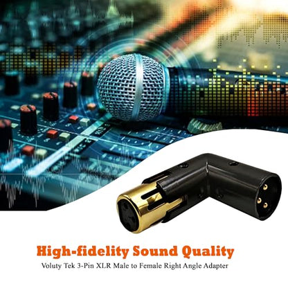 Right Angle XLR Male to Female Adapter Adjustable 3-PIN XLR 90 Degree Connector for Audio Cables and PA Systems - style: 1PC 90D XLR Male to Female Adapter