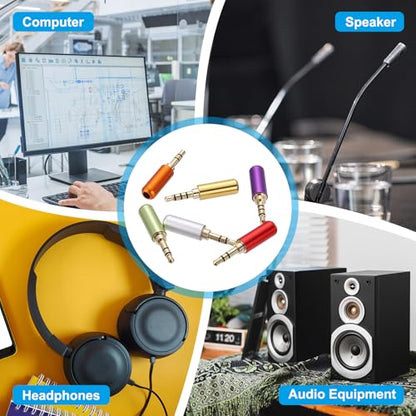 MECCANIXITY 2Pcs 3.5mm Replacement Repair Plug Jack, 4 Pole Metal Stereo Male Plug 3.5mm Solder DIY Audio Cable Connector for Headphone Earphone Microphone Cable Repair, Silver Tone - color: Silver Tone