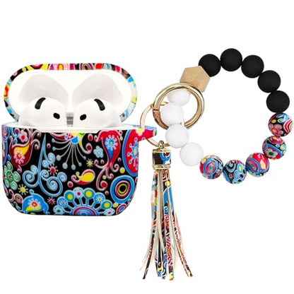Case Compatible with AirPods 4 Case,Soft Silicone Cover with Bracelet Lanyard and Keychain, Cute Wireless Charging Protective Case for Apple AirPods 4th for Women and Men (Jellyfish) - color: Jellyfish