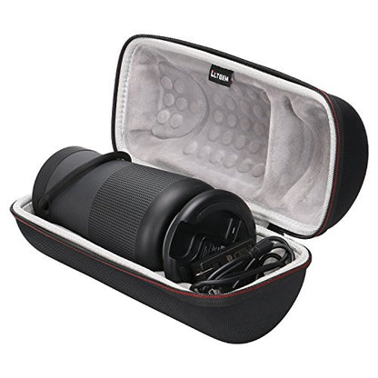 LTGEM Travel Case for Bose SoundLink Revolve+ Series II Speaker | Fits Charging Cradle, Fits AC Adaptor and USB Cable - color: Gray