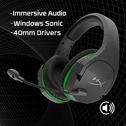 HyperX CloudX Stinger Core – Wireless Gaming Headset, for Xbox Series X|S and Xbox One, Memory foam & Premium Leatherette Ear Cushions, Noise-Cancelling,Black - size: Wireless, style: CloudX Stinger Core