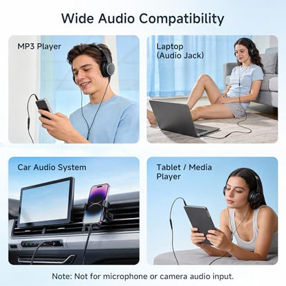 Cable Matters Combo-Pack TRS 2.5 mm and 3.5 mm Headphone Adapter Kit | 4 Inches, 1x 2.5mm to 3.5mm Converter and 1x 3.5mm to 2.5mm Converter, Black