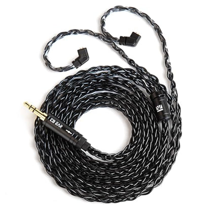 2026 Upgraded 1.5M IEM Cable,4N OFC Silver-Plated Upgraded IEM Cable - color: Black, size: QDC
