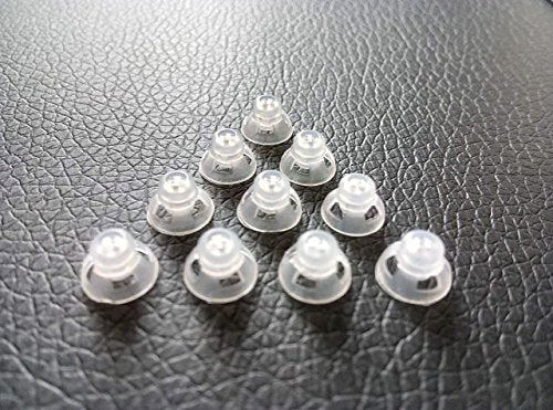 Hearing Aid Ear Piece Open Dome 6mm 10-Pack Comfortable PSAP (Personal Sound Amplifiers Product) Kit Ear Tips Invisible, Perfect for Open Air (Open fit), Except for RIC - style: Open 6mm 10-pack