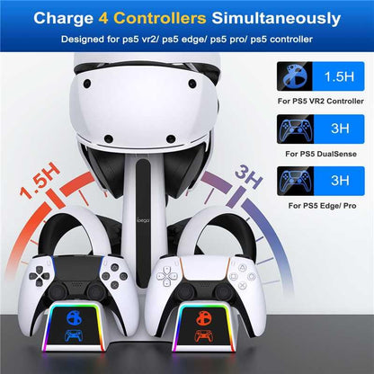 RGB Charging Station for PSVR 2/PS5 Edge/PS5 Controller