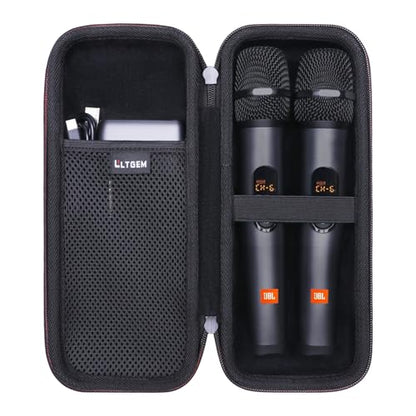 LTGEM Compatible with JBL Wireless Two Microphone/JBL PartyBox Mic, Black | Fit Sony ULT MIC, Receiver and Battery, Case Only - color: Black