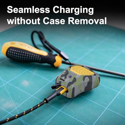CYBERGUYS Silicone Case for DEWALT Wearable Bluetooth Speaker, Camo | Durable Shock-Proof Non-Slip Protective Cover for DEWALT Mini Speaker, Lanyard, Small Lightweight, Easy-to-Install Sleeve - color: Urban Jungle Camo