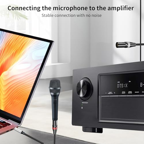 RIVIERA Audio Cable 1/8" TRS 3.5mm Stereo to Dual XLR Male, 10FT/3M - color: 1/8 to Dual XLR Male, size: 10 Feet