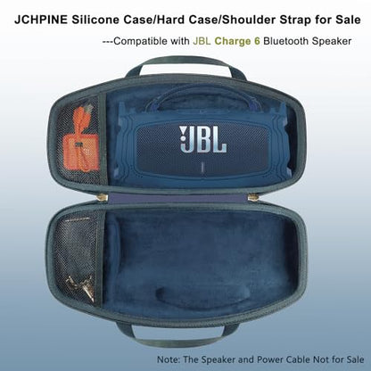 JCHPINE Silicone Cover and Carrying Case for JBL Charge 6 Bluetooth Speaker | Accessories for JBL Charge 6 AI Sound Bluetooth Speaker Protective Cases with Shoulder Strap (Blue) - color: Blue