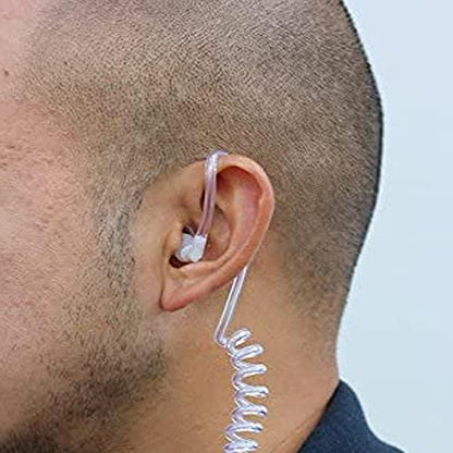 20-Pack Replacement Acoustic Coil Tube Walkie Talkie Earpieces for Baofeng Motorola Kenwood Retevis Midland Two Way Radios Headset Secret Spy Game Earpiece - color: Acoustic Coil Tube 20pack