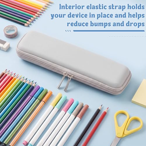 Mudder Hard Shell Slim Pencil Case Small Pen Bag Stylus Case Holder EVA Waterproof Pocket Protectors Organizer for Fountain Pen Headphones Traveller Adults(Gray) - color: Gray