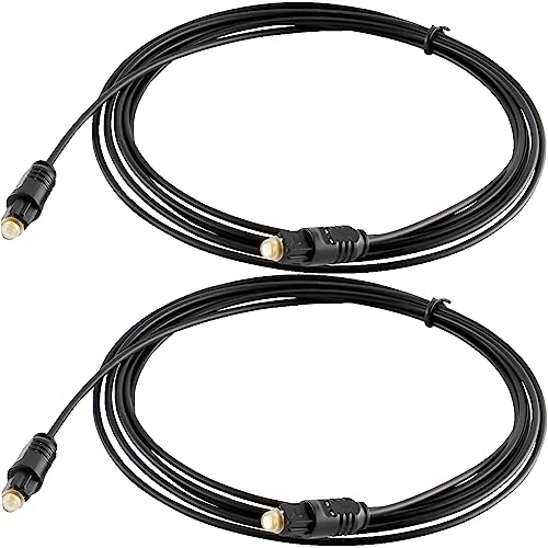 Digital Audio Fiber Optic Toslink Cable SPDIF, 10 Feet (2-Pack) - style: 2-Pack