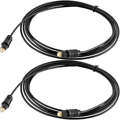 Digital Audio Fiber Optic Toslink Cable SPDIF, 10 Feet (2-Pack) - style: 2-Pack