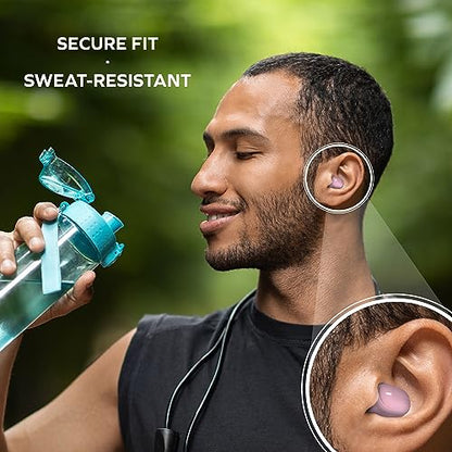 Mini Invisible Wireless Earbuds, Bluetooth 5.3, Mic & Charging Case, Pink | 12-HR Playtime, Touch Control, Sweat & Splash Resistant, Works with Siri, Alexa & Google, Compatible with iPhone & Android - color: C-Pink
