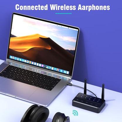 Bluetooth 5.4 Receiver for Home Stereo,Low Latency HD Music Audio Bluetooth Adapter, Suitable for Speakers/Wired Speakers/Home Audio Music Streaming Stereo System, Supports AUX/RCA/USB