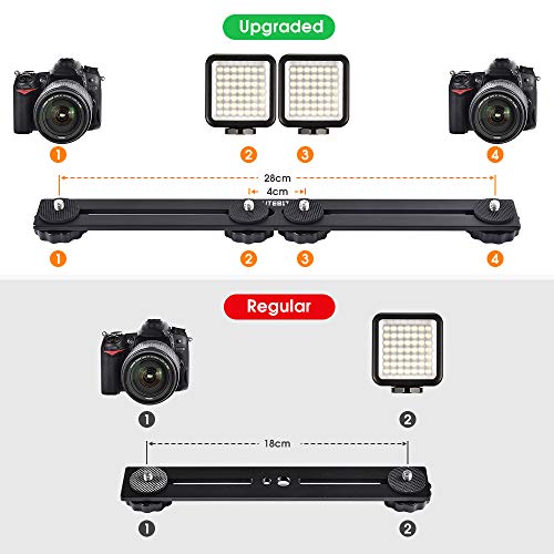 UTEBIT 11 inch Flash Bracket, Straight Flash Brackets with 1/4'' Hot Shoe - size: 11 inch (Metal)
