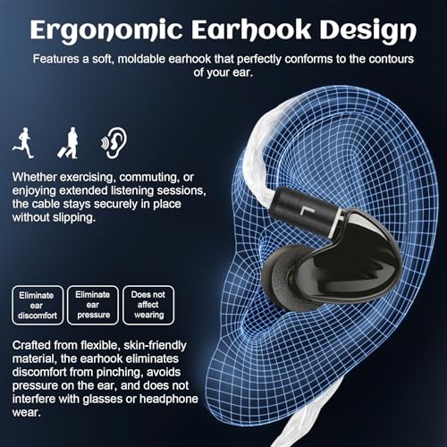 IEM Cable Compatible with Linsoul 7Hz x Crinacle Zero:2, Salnotes Zero, Kiwi Ears Orchestra Lite, Cadenza, Quartet, Astral, Hype4, Supermix4, Kiwi Ears Terras IEM Cable with 2.5mm/3.5mm/4.4mm Plug