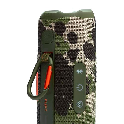 JBL Flip 7 Portable Bluetooth Speaker, Waterproof and Drop-Proof - Squad | Up To 16 Hours Playtime, IP68 Dustproof Build, Clip-On Loop, USB C Lossless Audio, Links With Other Speakers For Outdoor Use - color: Squad