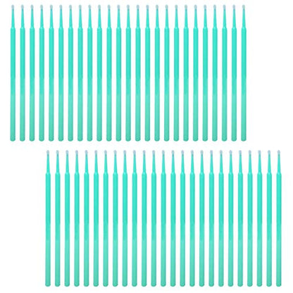 100 Pack Phone Charge Port Cleaning Tool kit,Bendable Mini Soft Round Brushes Cleaner Compatible with iPhone 11 Pro Speaker Tablet Camera Laptop Computer Smartphone - color: Green