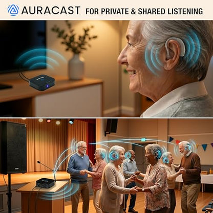 BA210 v2 Auracast Bluetooth Transmitter, LC3, AptX Lossless, AptX HD, Optical & 3.5mm Inputs, Compatible with Galaxy Buds 2 Pro, Buds 3, JY300 JM320, Hearing Aids and Bluetooth Headphones