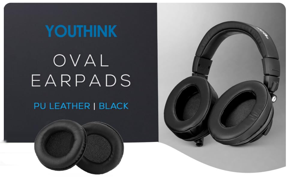 Universal Replacement Ear Pads, 95MM Black Soft Headset Cover for Most Headphone