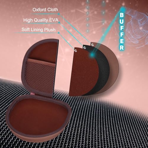 Headphone Headset Case for Beats Studio Pro Solo 4/JLab JBuds Lux ANC/JBL/TOZO/BERIBES/Picun/KVIDIO Noise Cancelling Over-Ear Foldable Headphone, Brown - color: Brown