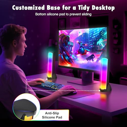 OFFSIR Computer Speakers, RGB PC Speakers, Gaming Speakers with Full Screen LED Breathing Light, 2.0 Channel Stereo Sound Desktop Speakers, USB Powered Speaker for Computer Desktop PC Laptop Monitor