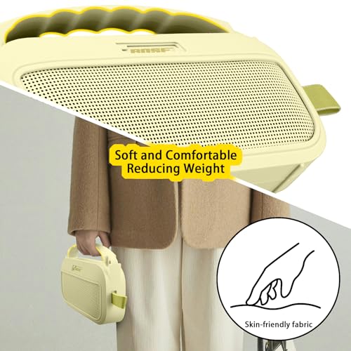 co2CREA Soft Silicone Case for Bose SoundLink Flex 2nd Gen, Yellow | Skin-Friendly Handle, Adjustable Shoulder Strap, Crossbody Carrying, Aluminum Carabiner, Lightweight - color: Citrus Yellow Case