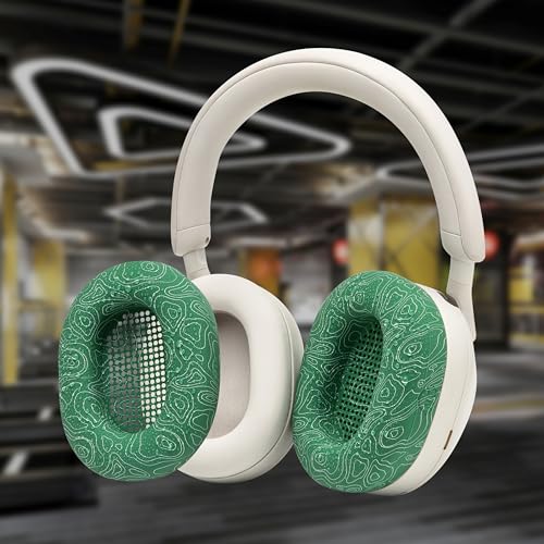 WC SweatZ XM5 - Patented Earpad Sweat Covers for Sony WH1000XM5 by Wicked Cushions | Full 360 Earpad Protection | Sweatproof & Easily Washable | Emerald Tide - color: Emerald Tide