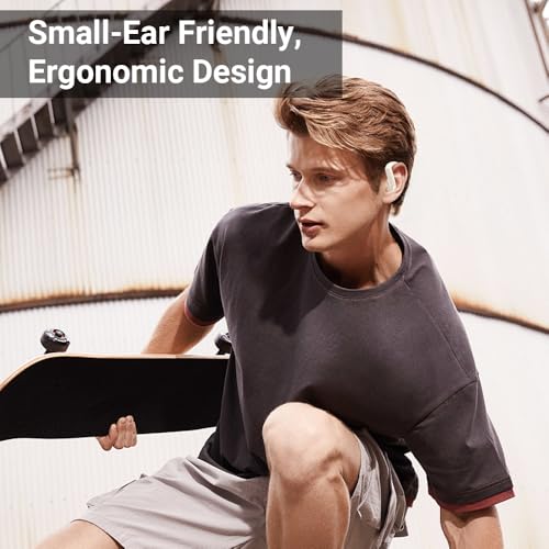 Earbuds Wireless Bluetooth Ear Buds in Ear Headphones with Ear Hooks Stereo Deep Bass, Lightweight inear Earphones with Mic for iPhone Android Phone, IPX5 Waterproof Headsets for Workouts - color: Skin